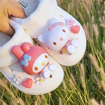 대왕 산리오 파츠 세트 3D 피규어 키티 마이멜로디 호환가능 신발꾸미기