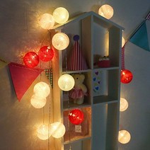 MZ 전구 LED 무드전구 USB타입 캠핑 앵두전구 3m 20구 줄조명 루프탑 아이방꾸미기 코튼볼, USB형A타입