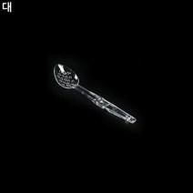 주방용품 PC 대형스푼 뷔페 투명 요리스푼 배식스푼 업소용 타공스푼 서빙 대형
