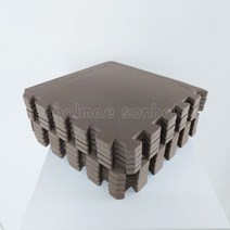 유아 놀이방 거실 EVA PVC PE 퍼즐매트 숫자 영어 한글 색동 모던 무지 모음, 무지(10P), 브라운