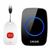 노인호출기 독거노인비상벨 무선비상벨 식당호출벨CACAZI-스마트 홈 무선 호출기 초인종 노인 긴급 알람, 16 1 sos 1 receiver_01 미국
