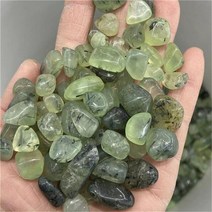 천연 암석 크리스탈 스톤 칩 쿼츠 힐링 원시 미네랄 그린 프레니트 자갈 표본 보석 홈 수족관 데코, [01] 100g, [01] 9-15mm