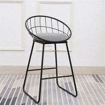 영가구 투썸의자 북유럽 스타일 바 스툴 심플 골드 단철 체어 모던 다이닝 레저 등받이, 12 65cm G, 1개
