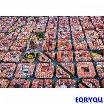 ForU845 피스 직소퍼즐 바르셀로나 에삼플레 직쏘퍼즐 조각퍼즐 천피스퍼즐 별자리퍼즐, 상세페이지 참조, 상세페이지 참조