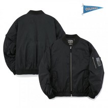 COLUMBIA UNIVERSITY NYC LABEL NYLON MA-1 JACKET 블랙 NYC LABEL 나일론 MA-1 자켓 블랙