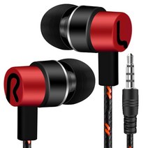이어팟 슈어이어폰5가지 색상 3.5mm 유선 이어폰 스포츠 실행 헤드셋 소음 차단 스테레오 1.1M 미디어 플레, 03 red