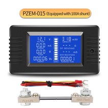 PZEM DC 0-200V 300A 전압계 전류계 자동차 배터리 테스터 용량 저항 전기 모니터 12v 24v 48v 96v, 04 PZEM015 100A Shunt