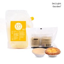 딜라잇가든 [딜라잇가든] 에그 타르트 쉘(20g/18개입)+베이스1kg /홈베이킹 키트, 단품
