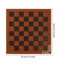8x8 그리드 미세 인쇄 체스 판 PVC 국제 체스 바둑판 매트 재미있는 가족 연동 전략 게임, 30 cm-orange