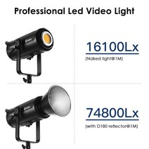 TOLIFO X-350S LITE 스튜디오 조명 사진 촬영용 5600K COB 유튜브 틱톡, 한개옵션0