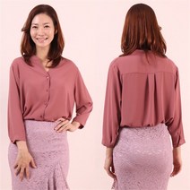 강물처럼 빅사이즈사랑해요 6436L106 쉬폰 7부 블라우스 WW (7158902)