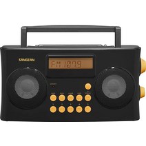 Sangean PR-D17 AM/FM-RDS 시각 장애인을 위한 특별히 설계된 휴대용 라디오 유용한 안내 음성 프롬프트 블랙 10개의 방송국 사전 설정(AM 라디오 5 FM