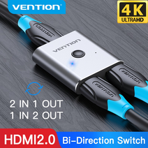 인테리어부품vention hdmi 스위처 4k 양방향 2.0 hdmi 스위치 1x22x1 어댑터 2 in 1 out converter for ps4 xiaomi tv box, 5 in 1 출력 hdmi, HDMI 2.0