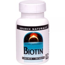 Source Naturals 비오틴 5000 mcg 120 정제