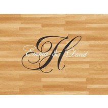 댄스플로어 발레 무용매트 웨딩 벽 스티커 맞춤형 웨딩 이름 비닐 바닥 데칼 웨딩 데칼, 푸른