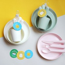 이케아 식기 컵 그릇 접시 커트러리 어린이집 유치원 생일 답례품 구디백 영어 유치원 답례품 선물, 04_이케아 4종세트+포장망+완포장
