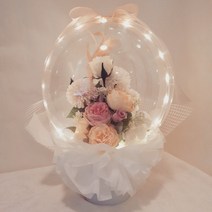 꽃풍선. 레터링풍선. 용돈박스. LED조명 플라워벌룬 생일 프로포즈 어버이날 각종 이벤트나 파티 실크플라워 프리저브드, 고급보자기형, 1.레드믹스