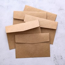 심플 무지 엽서 편지봉투B 크라프트