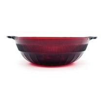 Antique 앵커호킹 로얄 루비 대형 디저트 보울 미국 빈티지글라스 유리그릇