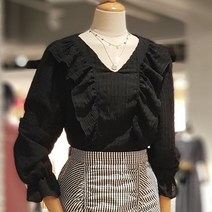 베가트레이딩 와플패턴 프릴 블라우스 2