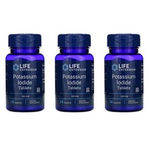 라이프익스텐션 포타시움 칼륨 아이오딘 130 Life Extension Potassium Iodide Tab Ci Ep 14정 3개
