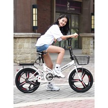 접이식 자전거 경량 미니벨로 스틸 알루미늄 출퇴근용, 흰색스틸 20인치