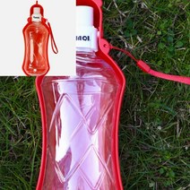 휴대용 애견 물병통 레드 반려견산책도우미 산책물통
