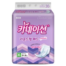 카네이션 속기저귀 프리미엄 라운드형 30매입 4팩, 30개