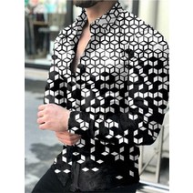 명품단추 수입 고급패션 남성 무도회 의류 럭셔리 가디건 소셜 옷깃 버튼 다운 셔츠 캐주얼 비치 프린트, 18 QWE119_06 XXXL