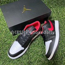 슈데일리 나이키 조던1 로우 블랙 파이어 레드