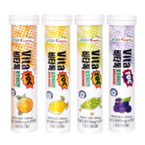 에버틴 비타톡 발포 비타민, 11세트, 불루베리72g+레몬72g+오렌지72g+청포도72g