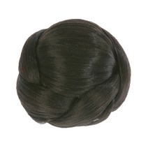 UP-SD03 꽃송이 여성 한복 올림머리 소담머리 부분 가발 가채 똥머리, 검정