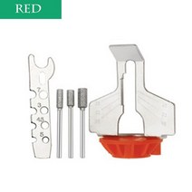 체인톱날 엔진톱날 전기톱 톱날 체인톱 연삭기기 엔진톱 연마기기 미니 샤프닝 도구 전기 그라인더 폴리싱 어태치먼트 세트 톱 체인 툴 드릴 로터리 액세서리, Red, China Red
