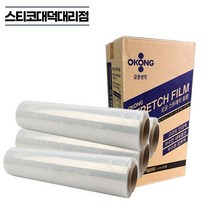 오공 스트레치필름 20mic A13 400m 1박스(4롤) 공업용랩 수동랩 랩핑 파레트랩, A13 / 1박스 (4롤)
