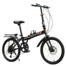 폴딩 미니벨로 10만원대 디스크브레이크 경량 등교 출퇴근 자전거 여성용, 20 inches, 6.블랙 뒷안장