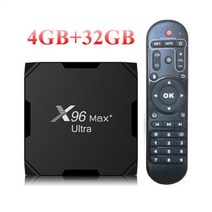 Amlogic-X96 맥스 플러스 울트라 TV 박스 안드로이드 11 S905X4 쿼드 코어 4GB AV1 8K 미디어 플레이어, 01 4GB 32GB_03 영국 플러그