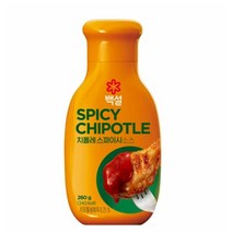 CJ더마켓 마약 소스 만들기 메뉴 개발 황금 레시피 백설 치폴레 스파이시 소스 양념 만능 비빔 국물요리 볶음 요리 국수 260G, 24개