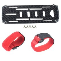 FEICHAO RC 자동차 탄소 섬유 배터리 장착 플레이트 트레이 스트랩 SCX-10 SCX10 1/10 크롤러 예비 부품, [01] Carbon Fiber Plate, 기아