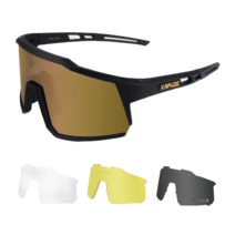 카프보에 KE9022 9종 자전거 4렌즈 풀패키지 선글라스 사이클 미러렌즈 + 편광렌즈 + 클리어렌즈 + 엘로우렌즈 + 클립 + 스트랩, 03