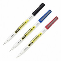 원 네임펜 0.4mm (12개 1세트) 블랙네임펜 네임펜 필기네임펜 검, 종류:흑색