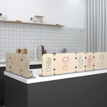 고야 야광 주방 파티션 아일랜드 식탁 칸막이 다용도 가림막, 눈꽃C(핑크)