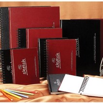 아트앤디자인 양장스케치북 제본 K 트윈링 A6 하드커버 드로잉북 크로키북