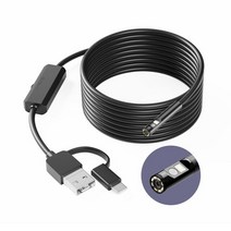 리지드내시경5.5mm 2MP 1080P 듀얼 렌즈 산업용 안드로이드 내시경 카메라 측면보기 및 전면 검이경 CMOS, 02 8mm dual lens_04 10m