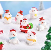 뚱뚱 산타 눈사람 크리스마스 겨울 미니어처 피규어 테라리움재료 만들기, 14. 앉은 산타