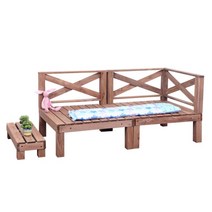 아파트평상 야외벤치 야외의자 평상마루, F. 갈색 단일 플랫폼  9CM