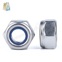50Pcs DIN985 M2 M2.5 M3 M4 M5 M6 M8 아연 도금 탄소강 자동 잠금 너트 슬립 나일론 육각, 05 M3