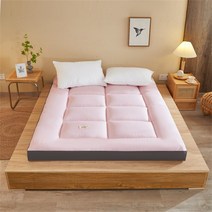 6cm토퍼 매트 사계절 극세사 양면 토퍼, Pink