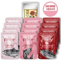 [BETTER GO] 프라미 연어 트리플 콤보 (성장지원X4개 중성화X4개 밸런스에이징X4개) 고양이 간식 파우치 습식 캔 키튼 시니어 캣