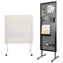 격자 타공판 진열대 (타공판+다리) 300x1200mm, 블랙