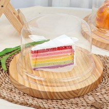 아크릴 케이크돔 케익커버 빵보관함 음식덮개 푸드커버 투명보관, B-1) 원형원목케익받침260 (215734)